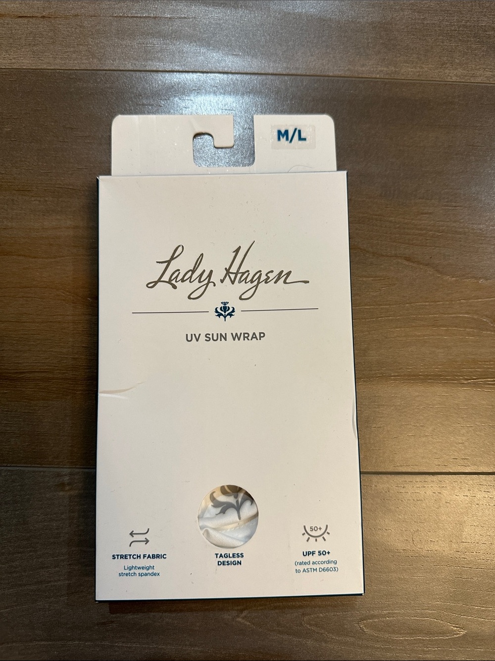 Lady Hagen White and Light Gray UV Sun Wrap